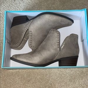 Grey ankle booties
